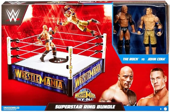 WWE WrestleMania 29 The Rock vs John Cena Superstar Ring Bundle